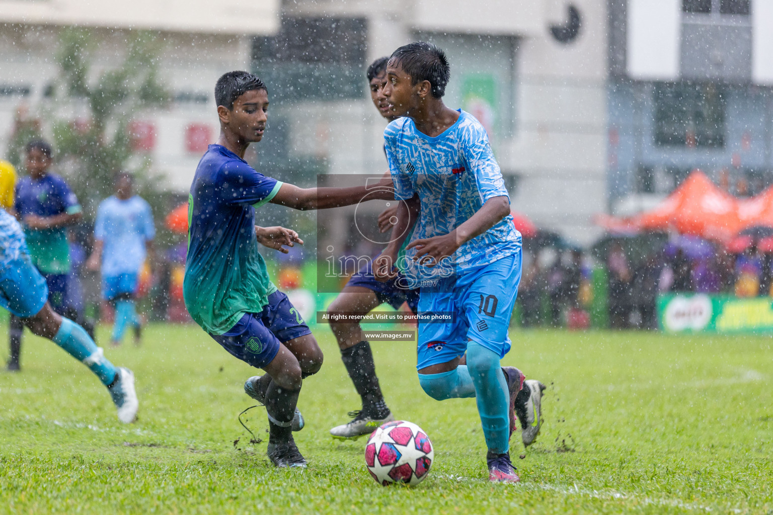 Day 1 of MILO Academy Championship 2023 (u14) was held in Henveyru Stadium Male', Maldives on 3rd November 2023. Photos: Nausham Waheed / images.mv