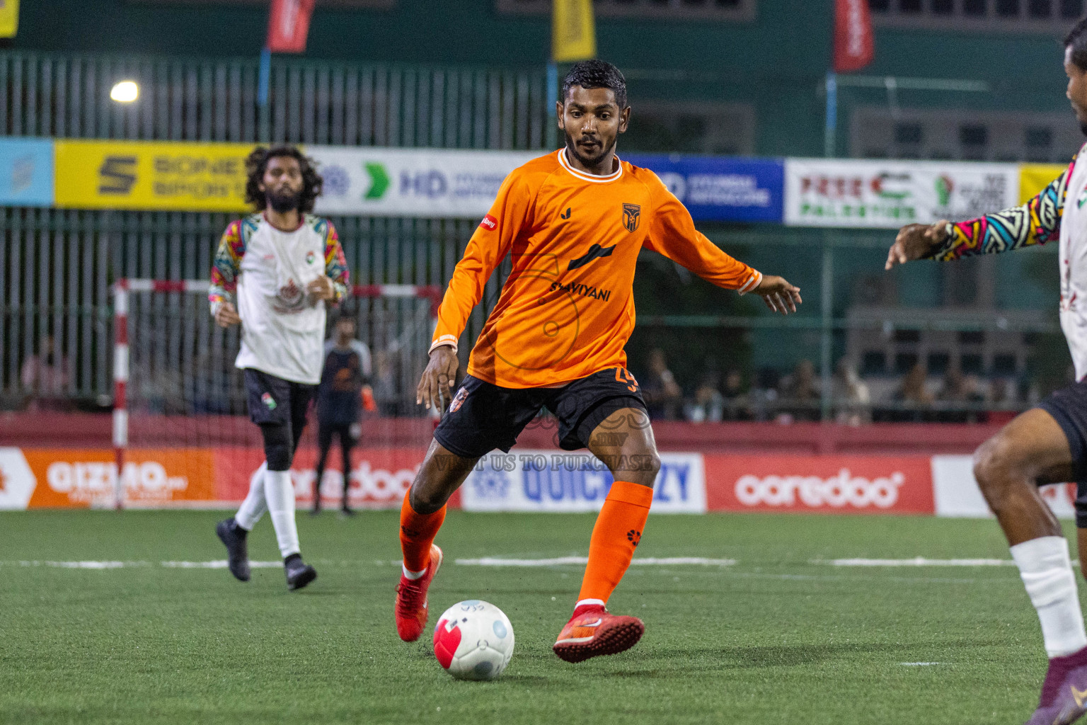 Th Hirilandhoo vs Th Madifushi in Day 15 of Golden Futsal Challenge 2024 was held on Monday, 29th January 2024, in Hulhumale', Maldives Photos: Nausham Waheed / images.mv