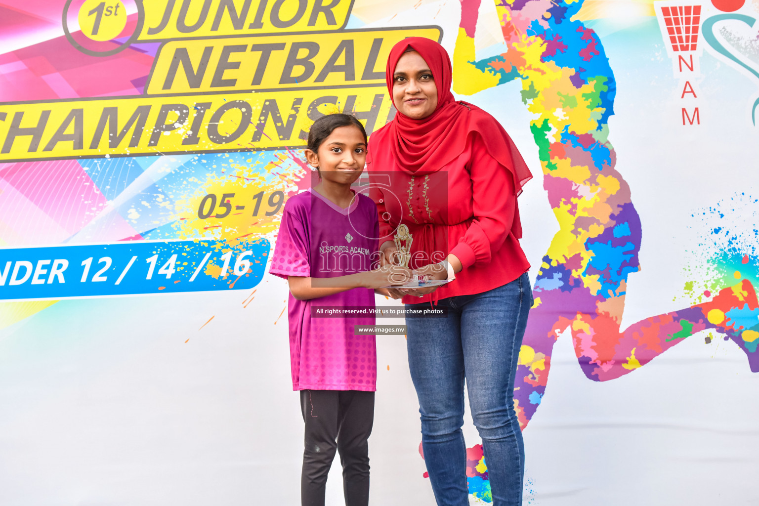 Final of Junior Netball Championship 2022 held in Male', Maldives on 19th March 2022. Photos by Nausham Waheed