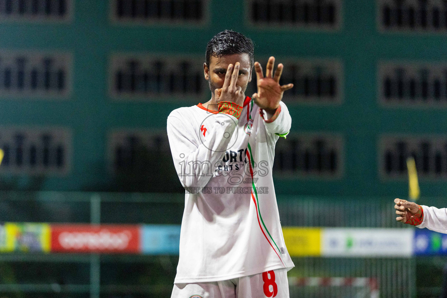 L Isdhoo vs L Mundoo in Day 20 of Golden Futsal Challenge 2024 was held on Saturday , 3rd February 2024 in Hulhumale', Maldives Photos: Nausham Waheed / images.mv