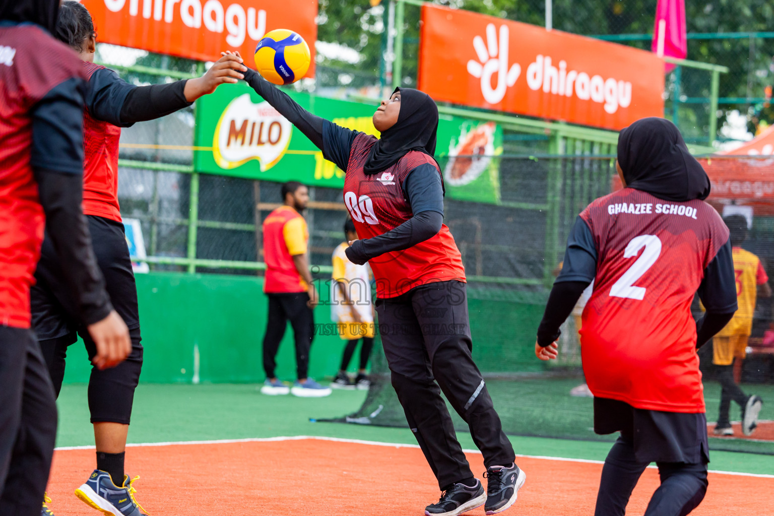 Day 2 of Interschool Volleyball Tournament 2024 was held in Ekuveni Volleyball Court at Male', Maldives on Sunday, 24th November 2024. Photos: Nausham Waheed / images.mv