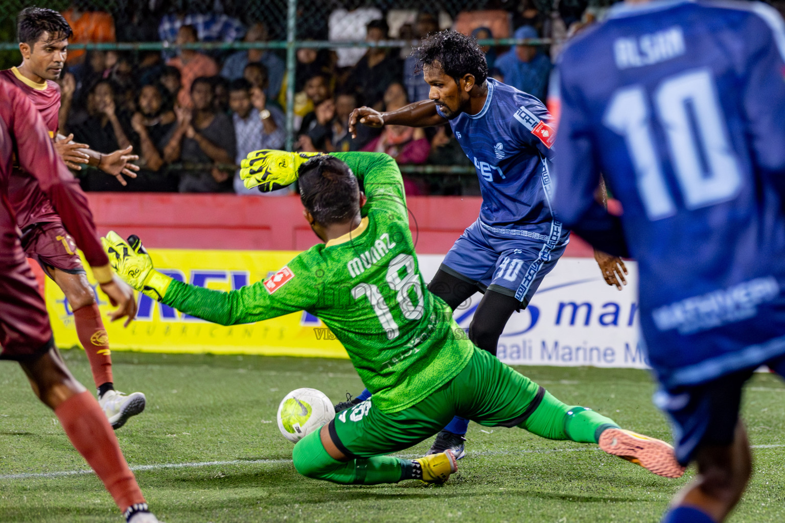 V. Keyodhoo VS AA. Mathiveri on Day 36 of Golden Futsal Challenge 2024 was held on Wednesday, 21st February 2024, in Hulhumale', Maldives 
Photos: Hassan Simah/ images.mv