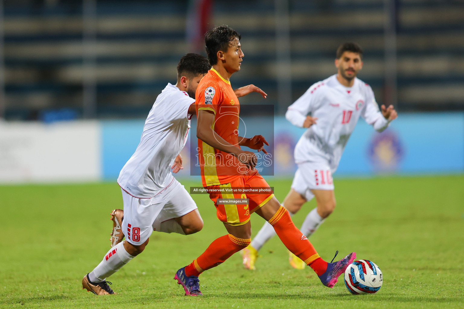 Bhutan vs Lebanon in SAFF Championship 2023 held in Sree Kanteerava Stadium, Bengaluru, India, on Sunday, 25th June 2023. Photos: Nausham Waheed / images.mv