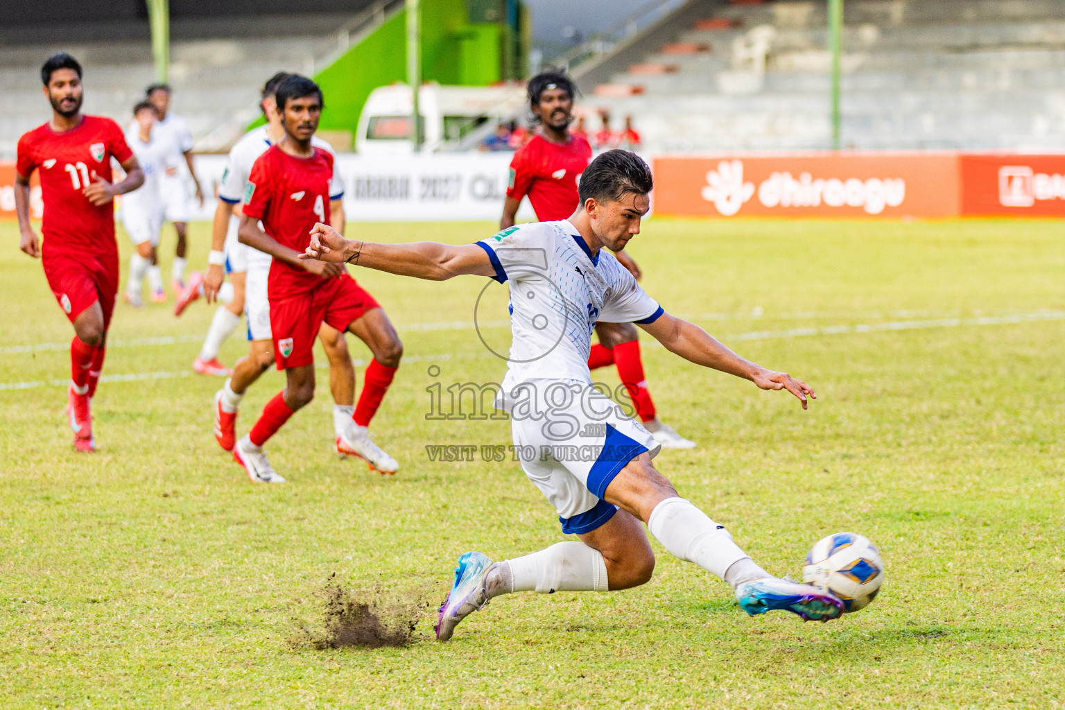 Maldives vs Philippines in AFC Asian Cup Qualifies held in National Football Stadium, Male', Maldives on Tuesday, 18th November 2025. Photos: Areef Adam / Images.mv