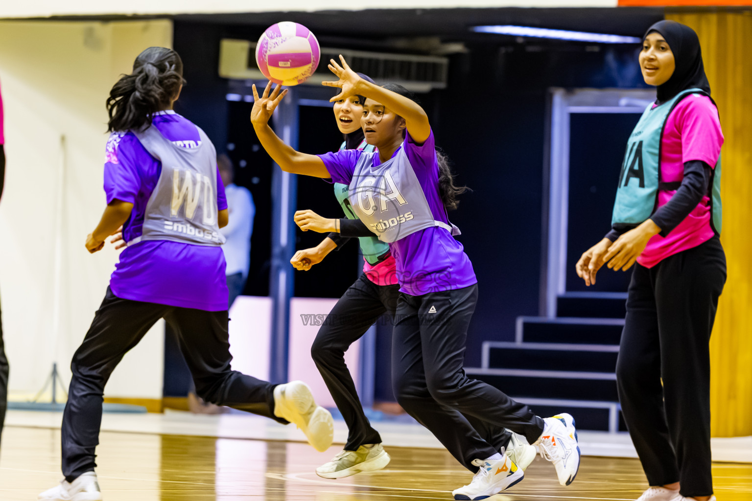 MV Netters vs Invicto SC in Day 7 of 24th Milo Netball Association Championship was held in Social Center at Male', Maldives on Sunday, 7th September 2025. Photos: Nausham Waheed / images.mv