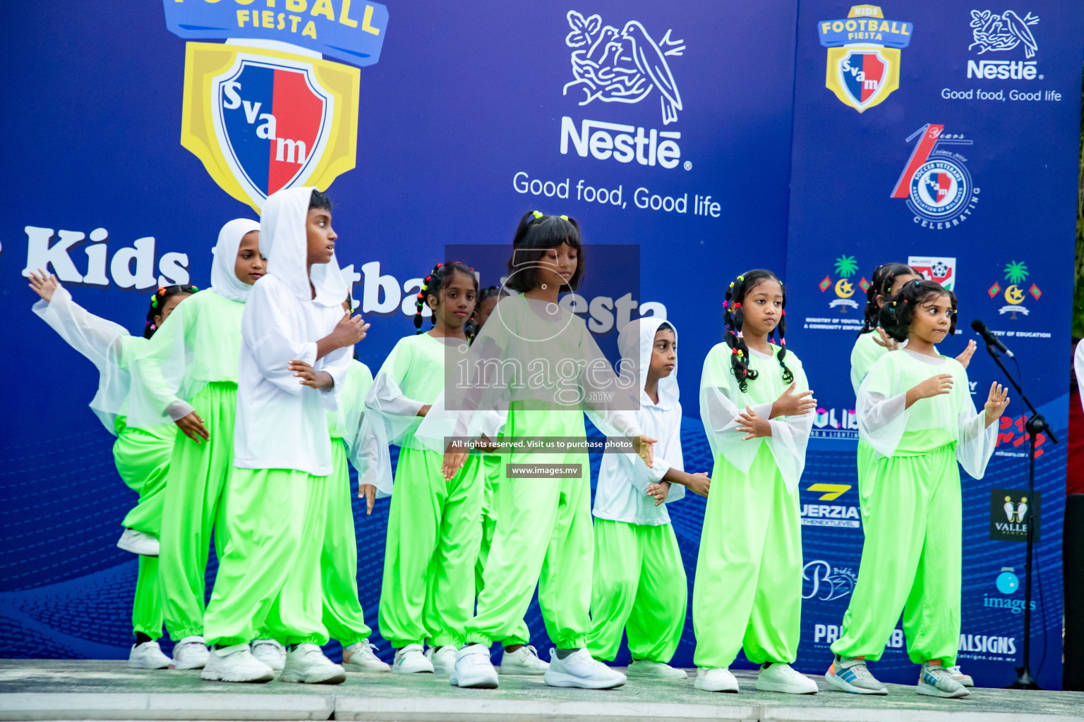 Draw Ceremony of Nestle' Kids Football Fiesta 2023 held in Artificial Beach, Male', Maldives on Saturday, 7th October 2023