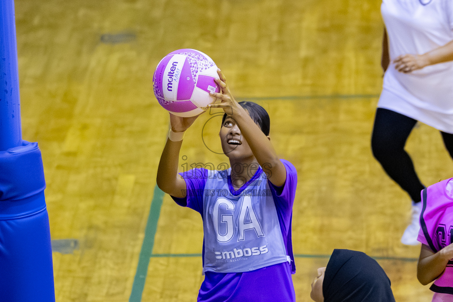 Invicto SC vs Xenith SC A in Day 3 of 24th Milo Netball Association Championship held in Social Center at Male', Maldives on Wednesday, 3rd September 2025. Photos: Mohamed MahfoozMoosa / images.mv