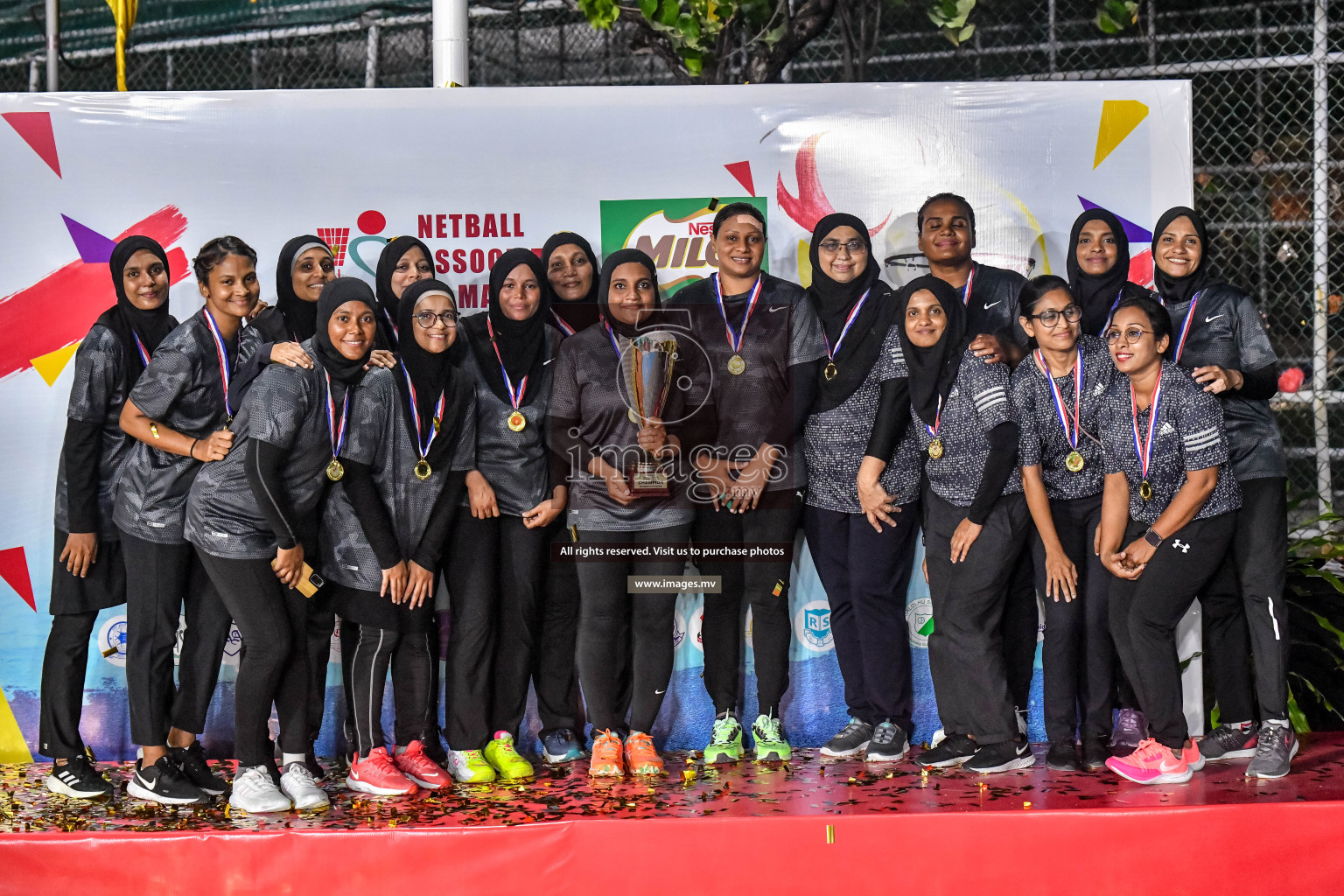 Final of Inter-School Parents Netball Tournament was held in Male', Maldives on 4th December 2022. Photos: Nausham Waheed / images.mv