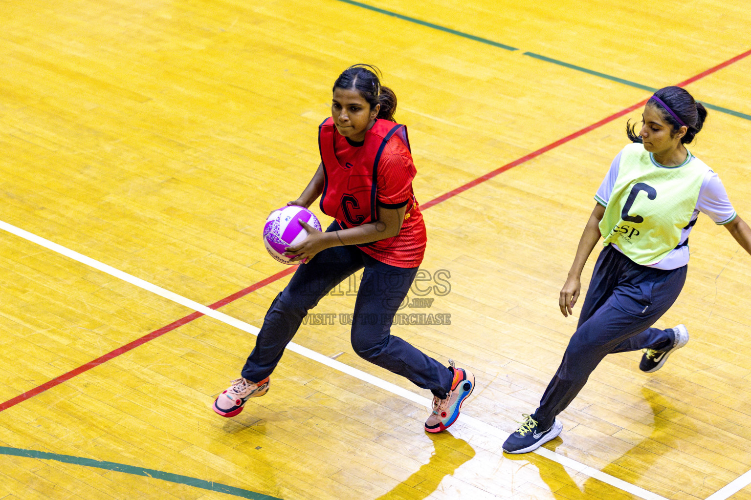 Club Matrix vs Club Green Streets in Division 1 of National Netball Tournament 2025 held in Ekuveni Netball Court at Male', Maldives on Saturday, 24th May 2025. Photos: Hassan Simah / images.mv