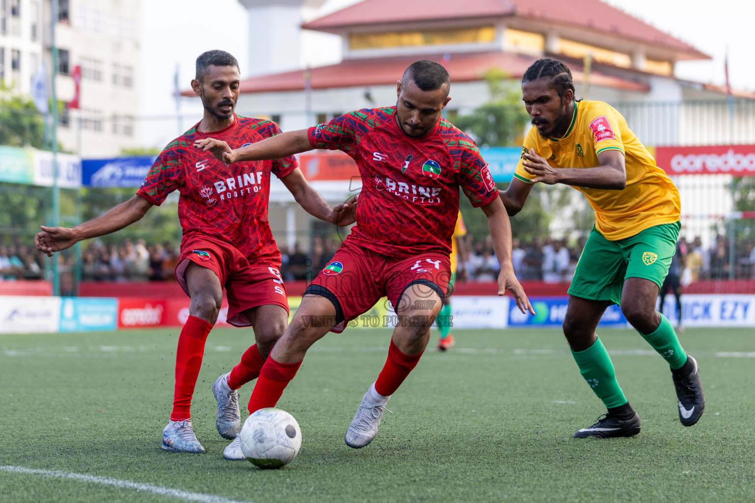 GDh Vaadhoo VS GDh Thinadhoo in Day 12 of Golden Futsal Challenge 2024 was held on Friday, 26th January 2024, in Hulhumale', Maldives Photos: Nausham Waheed / images.mv