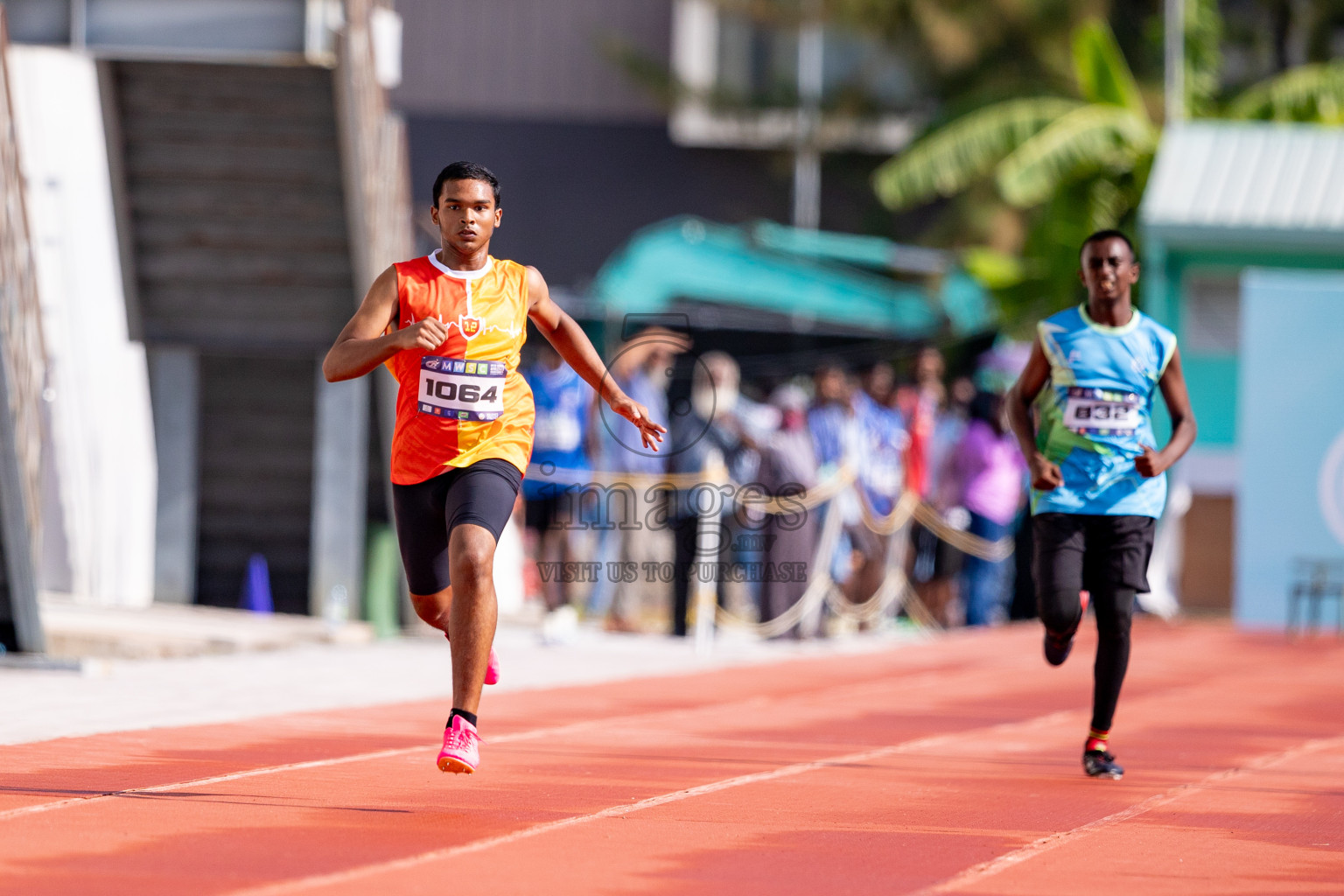 Day 3 of MWSC Interschool Athletics Championships 2024 held in Hulhumale Running Track, Hulhumale, Maldives on Monday, 11th November 2024. 
Photos by: Hassan Simah / Images.mv