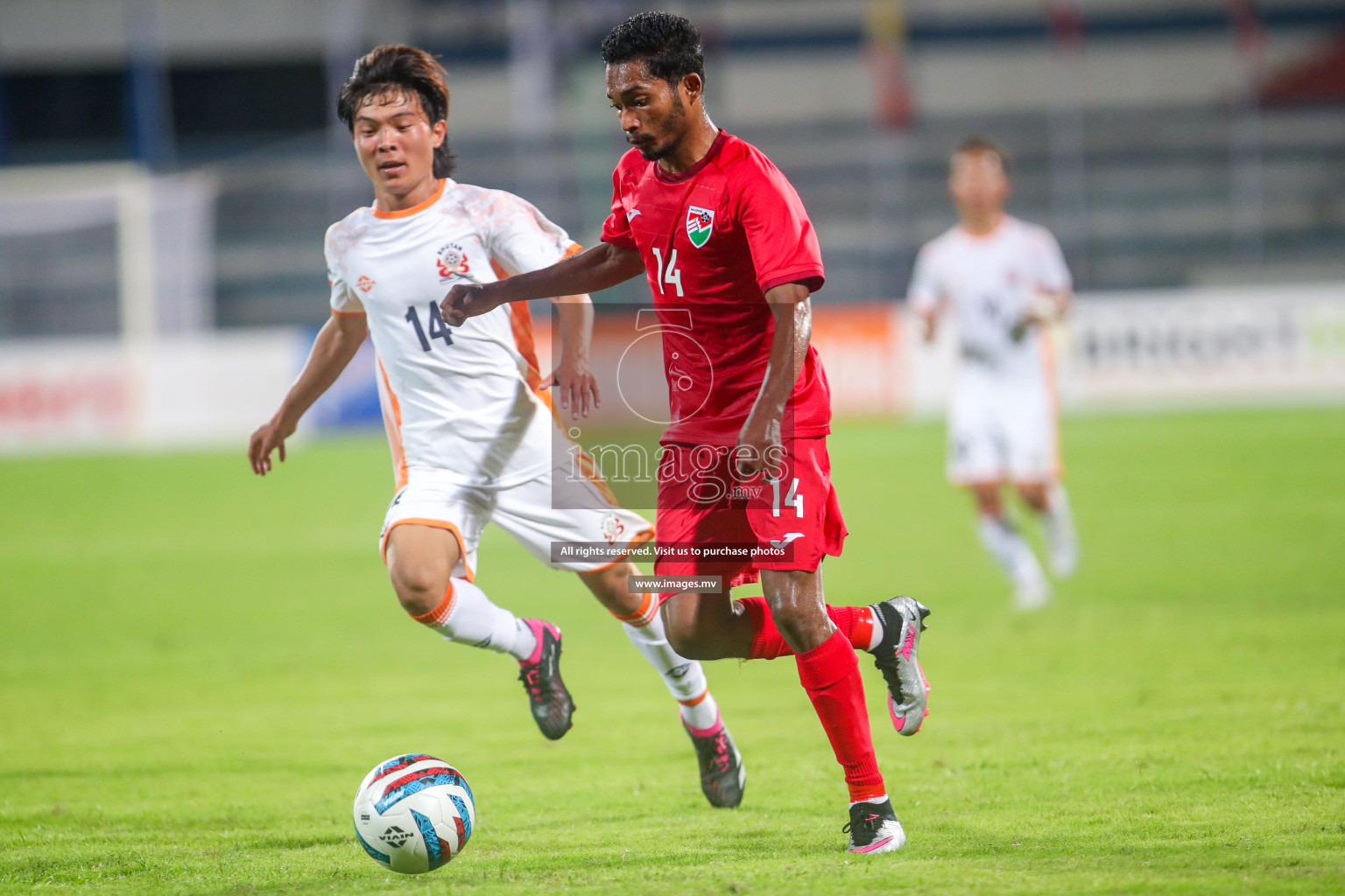 Maldives vs Bhutan in SAFF Championship 2023 held in Sree Kanteerava Stadium, Bengaluru, India, on Wednesday, 22nd June 2023. Photos: Nausham Waheed / images.mv