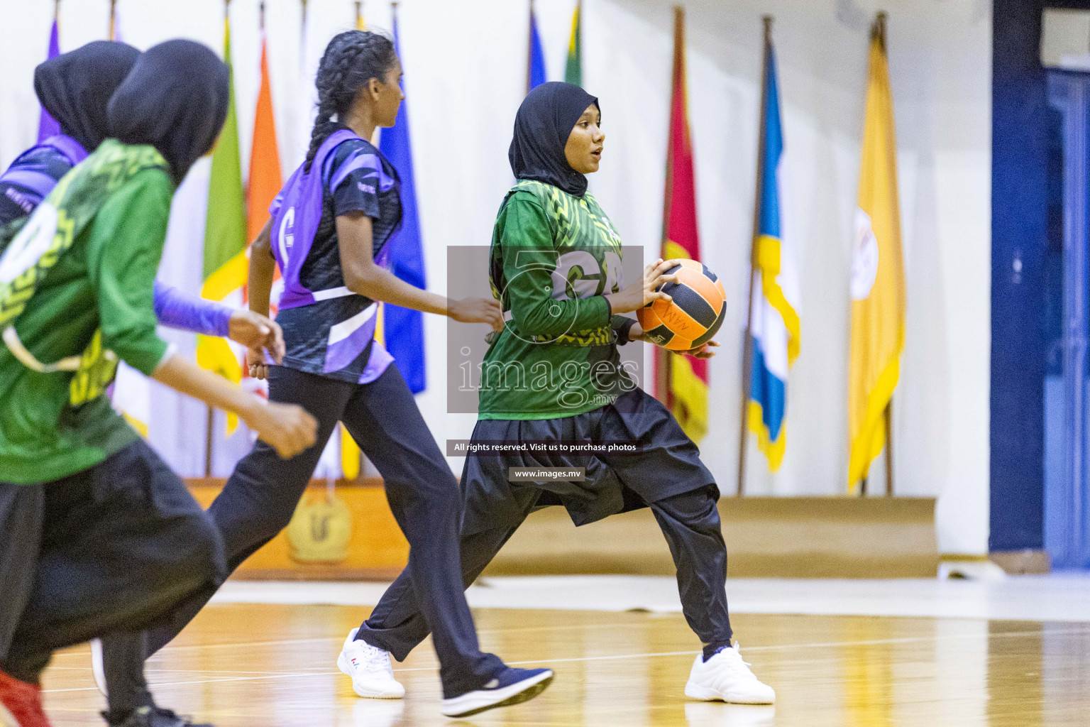 Day4 of 24th Interschool Netball Tournament 2023 was held in Social Center, Male', Maldives on 30th October 2023. Photos: Nausham Waheed / images.mv