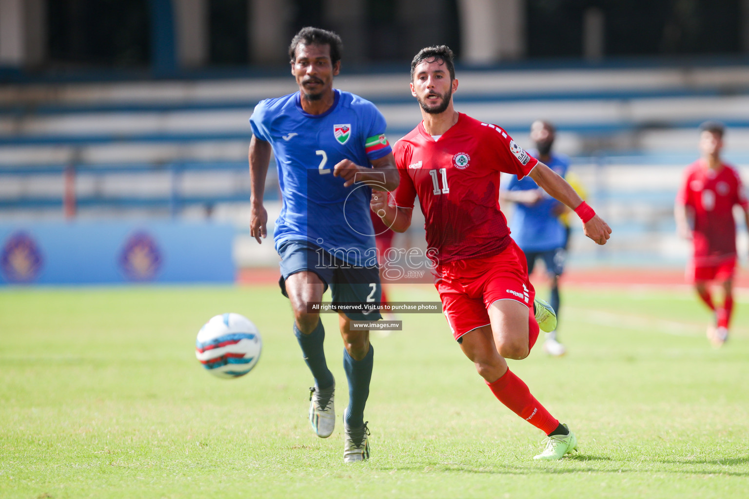 Lebanon vs Maldives in SAFF Championship 2023 held in Sree Kanteerava Stadium, Bengaluru, India, on Tuesday, 28th June 2023. Photos: Nausham Waheed, Hassan Simah / images.mv