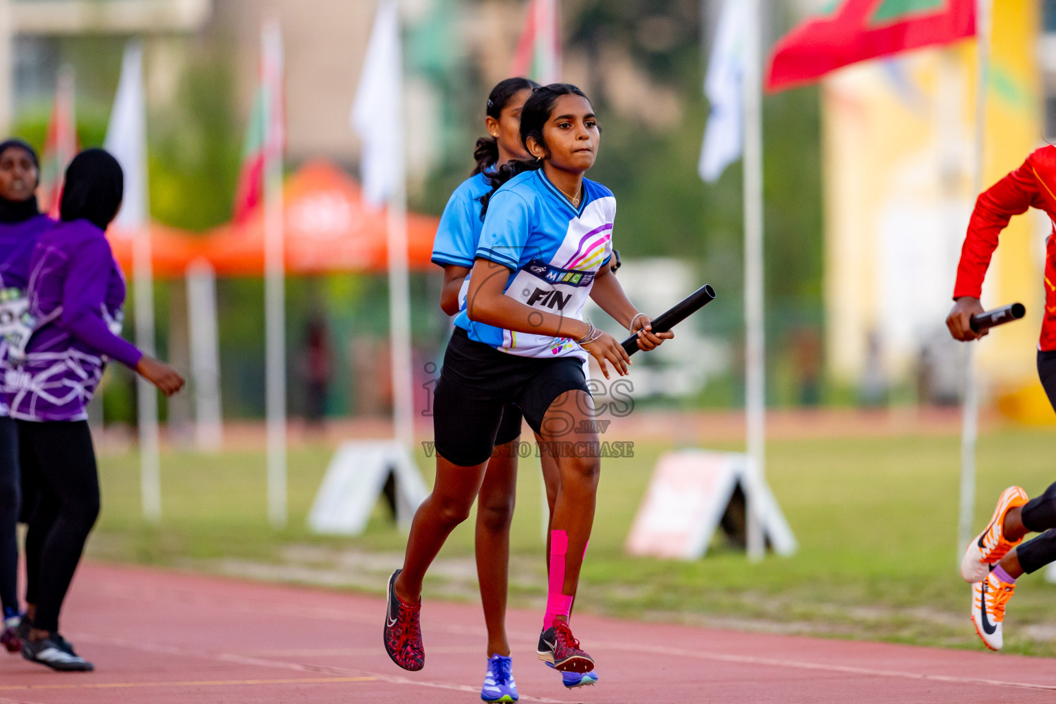 Day 4 of MWSC Interschool Athletics Championships 2024 held in Hulhumale Running Track, Hulhumale, Maldives on Tuesday, 12th November 2024. Photos by: Nausham Waheed / Images.mv