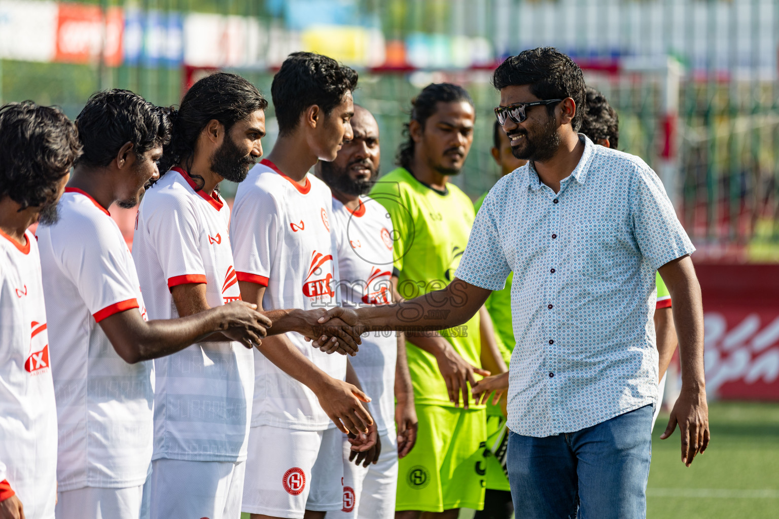 K. Huraa vs K. Himmafushi in Day 19 of Golden Futsal Challenge 2024 was held on Friday, 2nd February 2024 in Hulhumale', Maldives 
Photos: Hassan Simah / images.mv