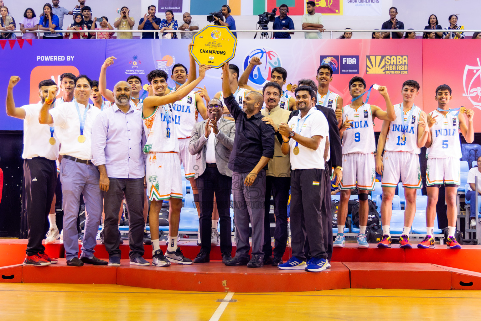 Closing Ceremony of Under 16 Asian Cup SABA Qualifiers 2025 was held in Social Center, Male', Maldives on Sunday, 15th June 2025. Photos: Nausham Waheed / images.mv