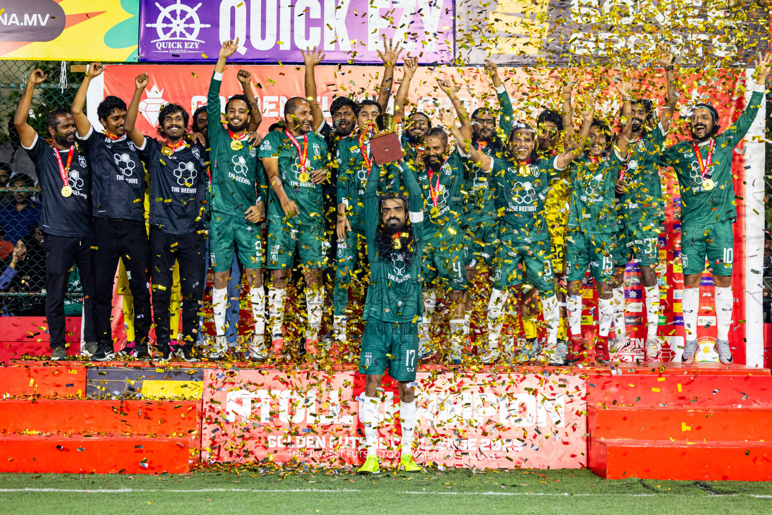 Th Thimarafushi vs Th Hirilandhoo in Thaa Atoll Finals Day 26 of Golden Futsal Challenge 2025 was held on Thursday , 30th January 2025, in Hulhumale', Maldives. Photos: Nausham Waheed / images.mv