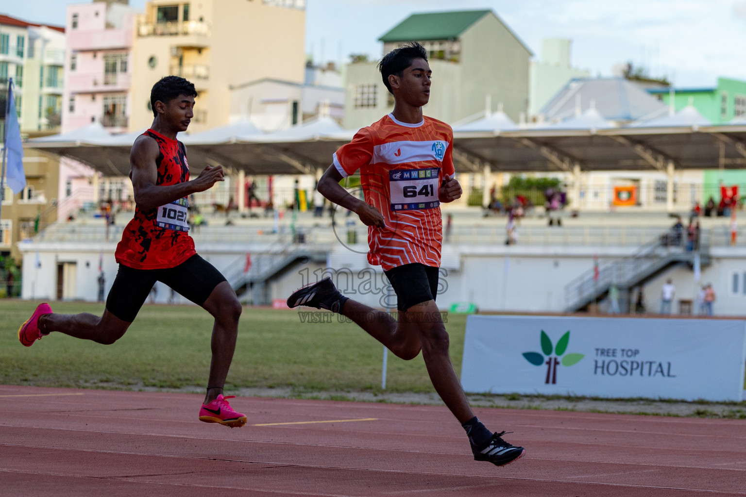 Day 1 of MWSC Interschool Athletics Championships 2024 held in Hulhumale Running Track, Hulhumale, Maldives on Saturday, 9th November 2024. 
Photos by: Hassan Simah / Images.mv