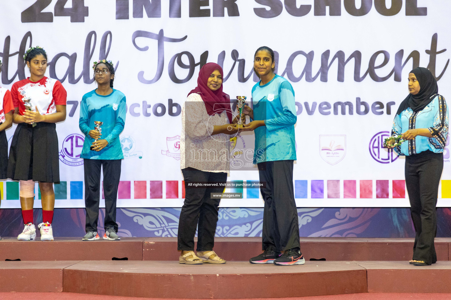 Final of 24th Interschool Netball Tournament 2023 was held in Social Center, Male', Maldives on 7th November 2023. Photos: Nausham Waheed / images.mv