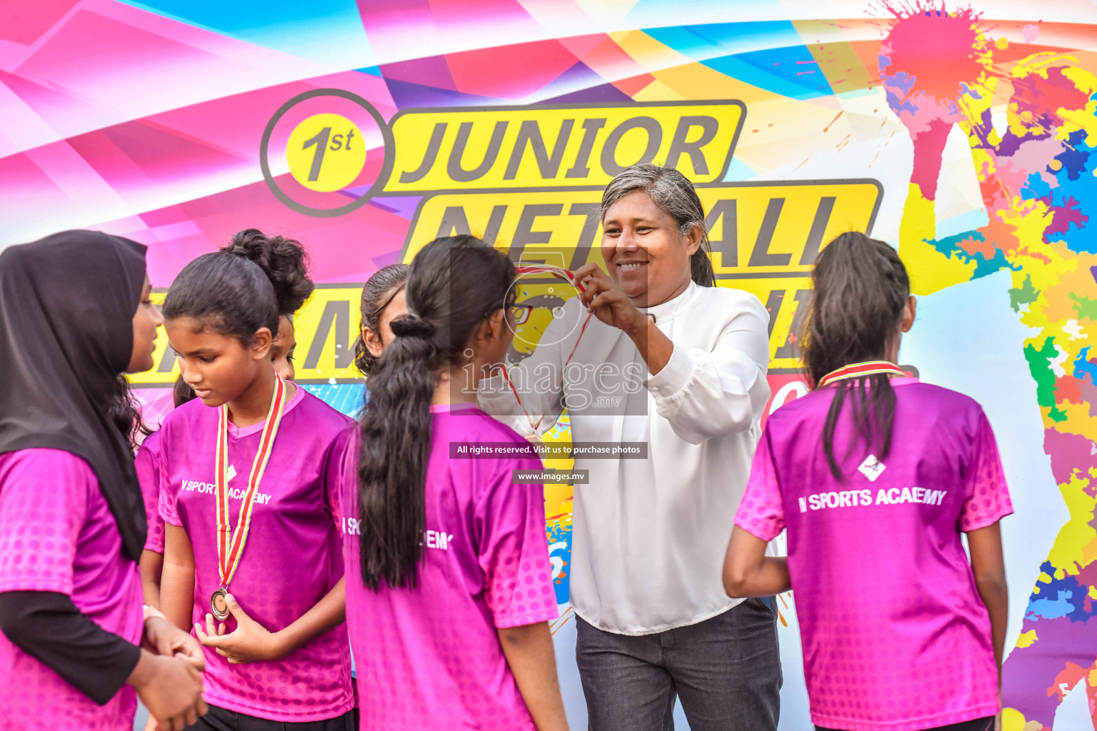 Final of Junior Netball Championship 2022 held in Male', Maldives on 19th March 2022. Photos by Nausham Waheed