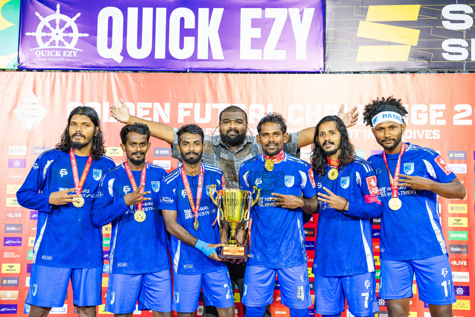 AA. Mathiveri VS AA. Thoddoo in Atoll Round Final on Day 20 of Golden Futsal Challenge 2025 was held on Thursday, 23rd January 2025, in Hulhumale', Maldives. Photos: Abdulla Abeed / images.mv