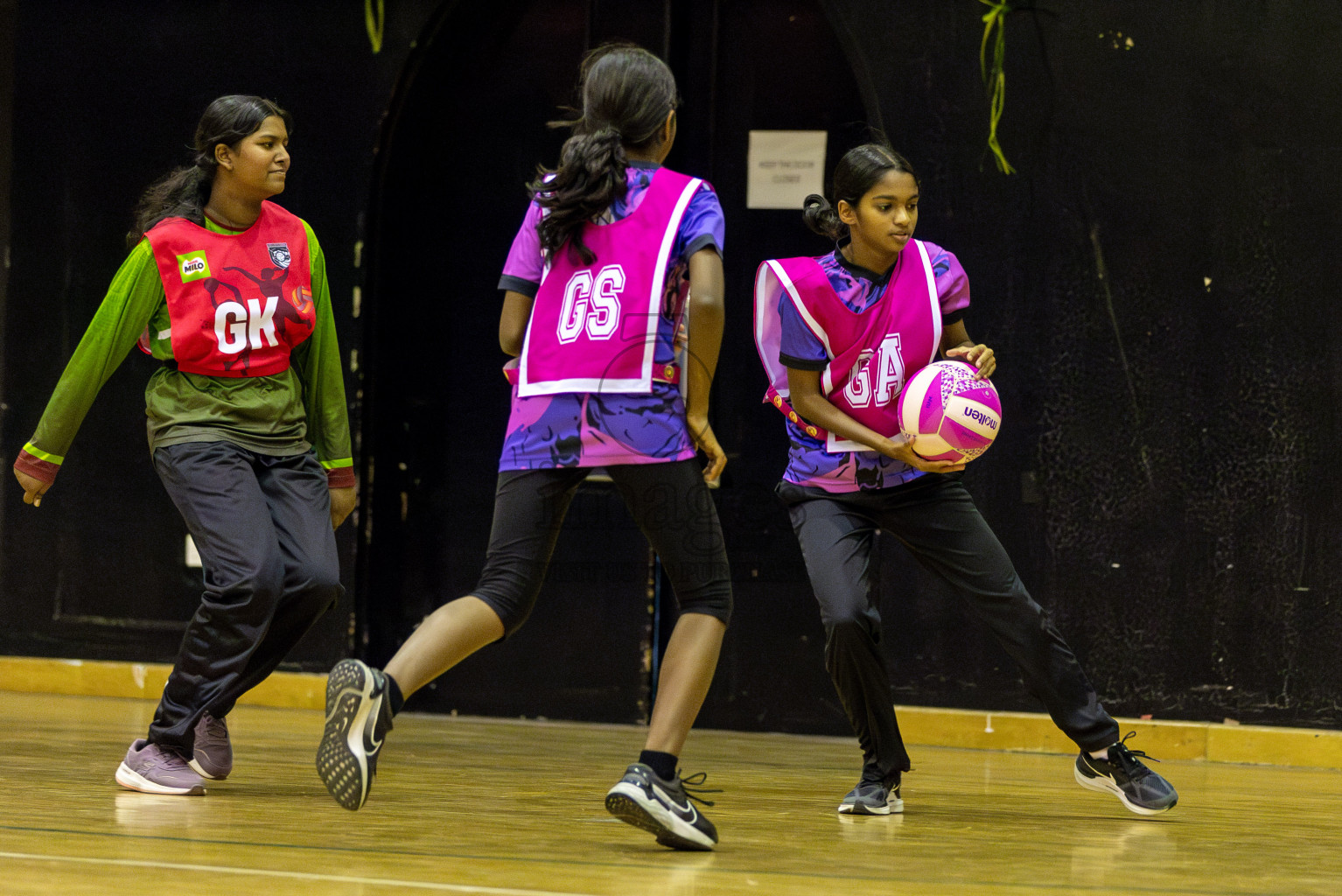 FIONTI Academy A vs N Sports Academy A in Day 2 of 3rd Junior Championship - Netball association of Maldives, held at Social Center on Monday 20th January 2025 . Photos by Shuu Abdul Sattar