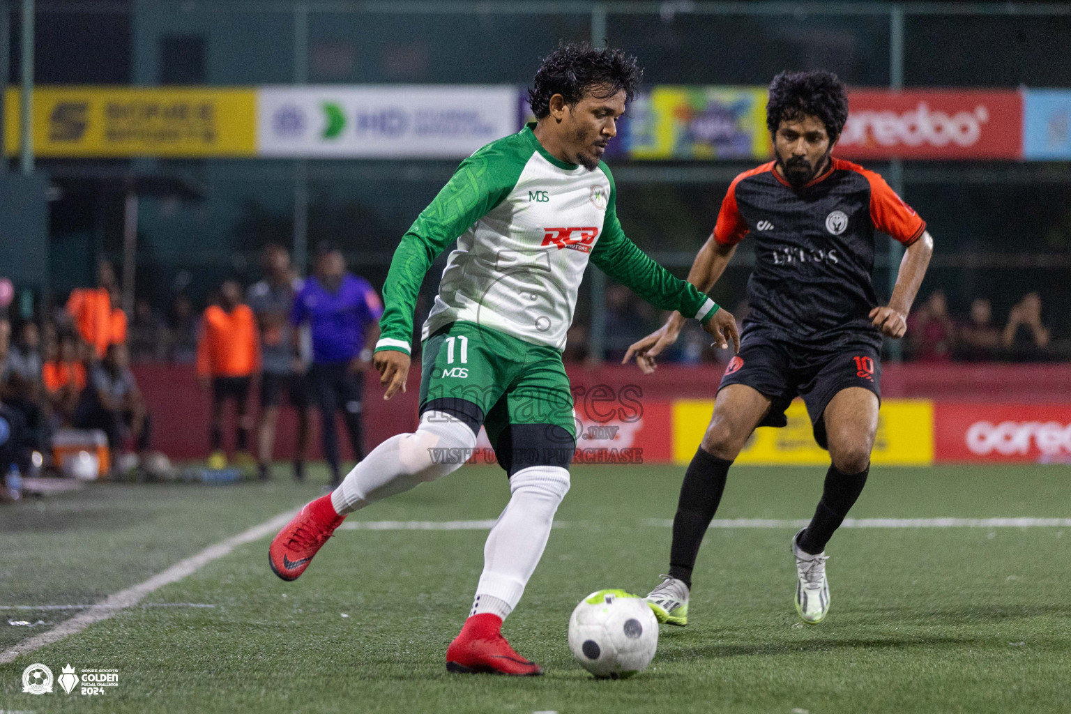 R Meedhoo vs R Maduvvari in Golden Futsal Challenge 2024 was held on Tuesday, 16th January 2024, in Hulhumale', Maldives Photos: Ismail Thoriq / images.mv