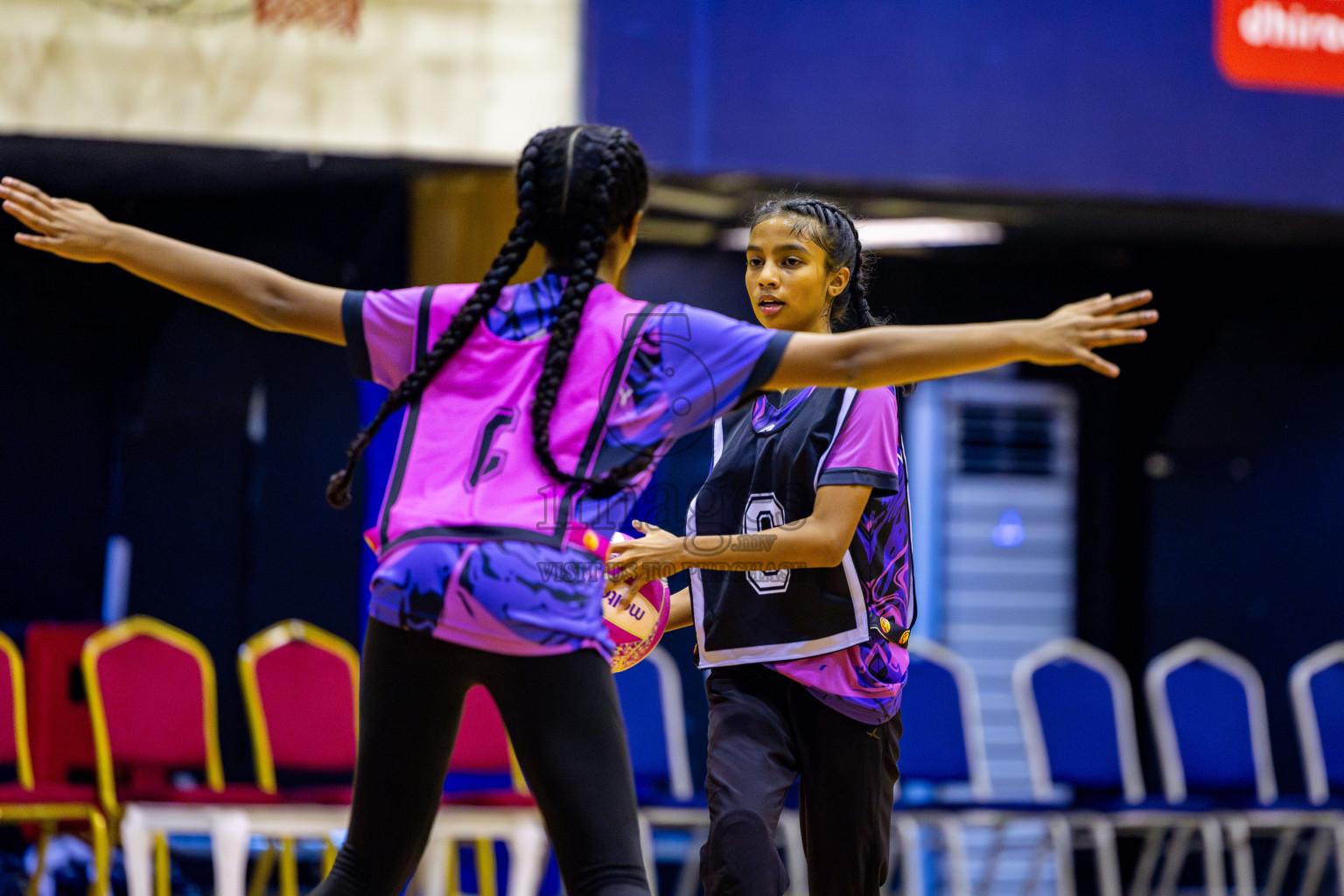 N Sports Academy B vs N Sports Academy A U17 Finals of 3rd Netball Junior Championship, held at Social Center on Saturday, 25th January 2025 . Photos: Nausham Waheed / images.mv