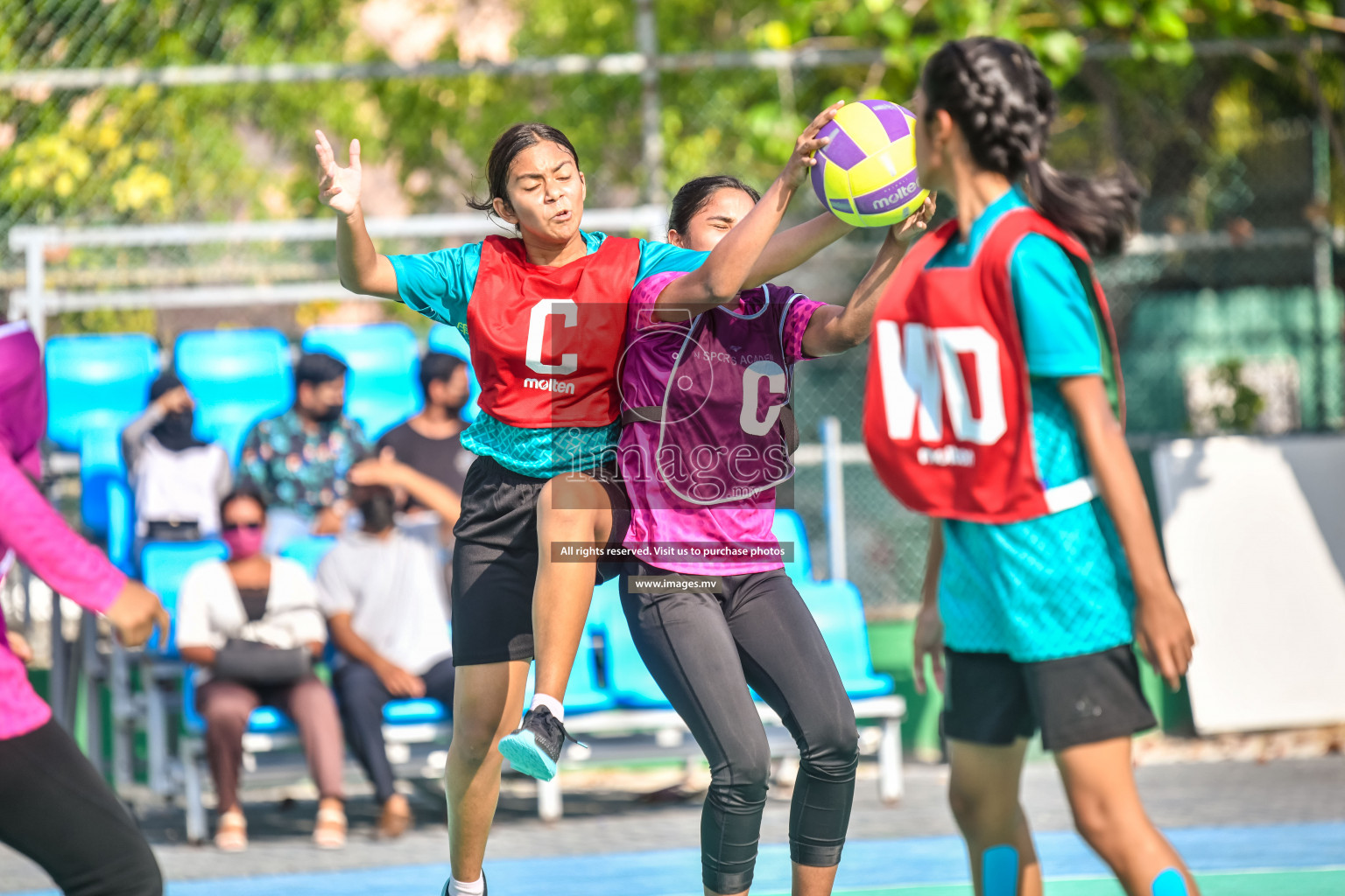 Day3 of Junior Netball Championship 2022 on 5 March 2022 held in Male', Maldives. Photos by Nausham Waheed.