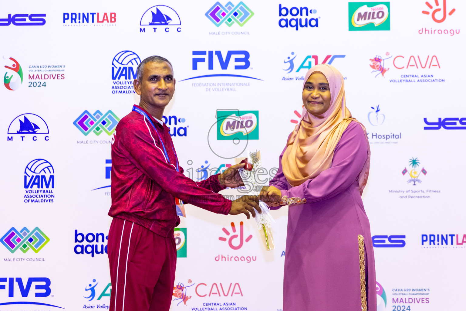 Kyrgyzstan vs Sri Lanka in Final of CAVA U20 Woman's Volleyball Championship 2024 was held in Social Center, Male', Maldives on 23rd July 2024. Photos: Nausham Waheed / images.mv