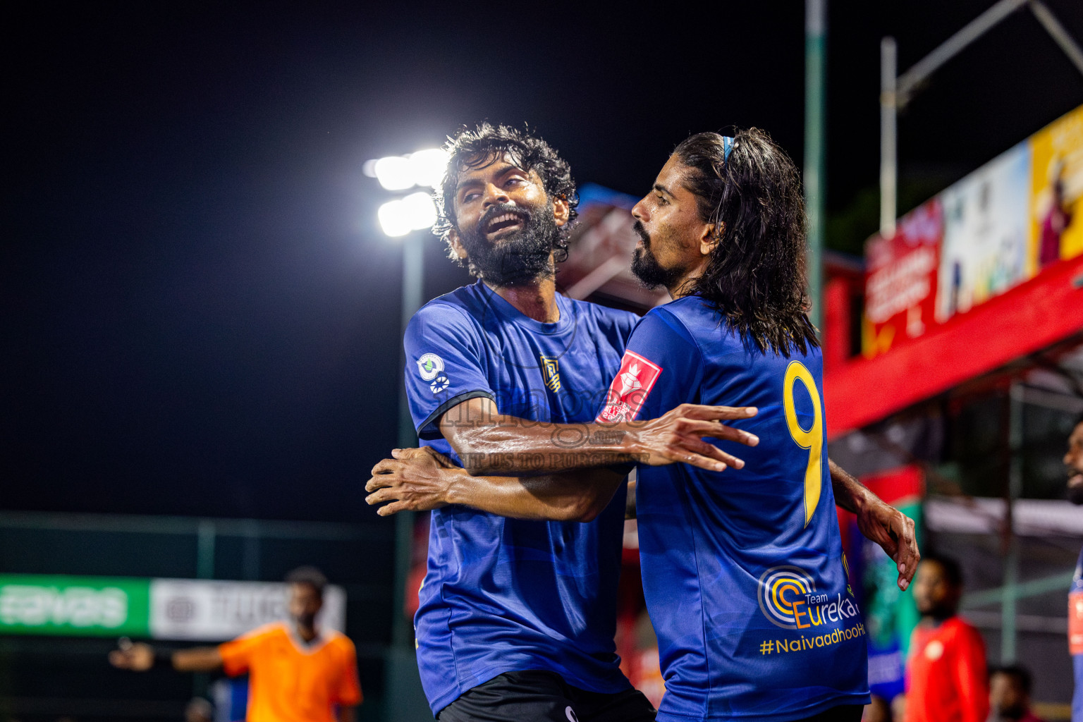 HDh Kumundhoo vs HDh Naivaadhoo in Day 17 of Golden Futsal Challenge 2025 was held on Tuesday, 21st January 2025, in Hulhumale', Maldives. Photos: Nausham Waheed / images.mv