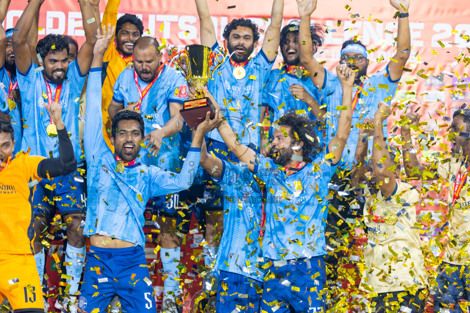 M Dhiggaru vs M Muli in Meemu Atoll Finals in Day 25 of Golden Futsal Challenge 2025 was held on Wednesday , 28th January 2025, in Hulhumale', Maldives. Photos: Ismail Thoriq / images.mv