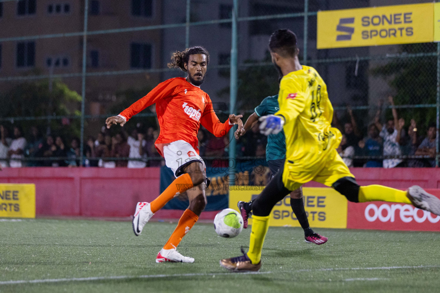 L Maabaidhoo  vs L Dhanbidhoo in Day 3 of Golden Futsal Challenge 2024 was held on Wednesday, 17th January 2024, in Hulhumale', Maldives Photos: Nausham Waheed / images.mv