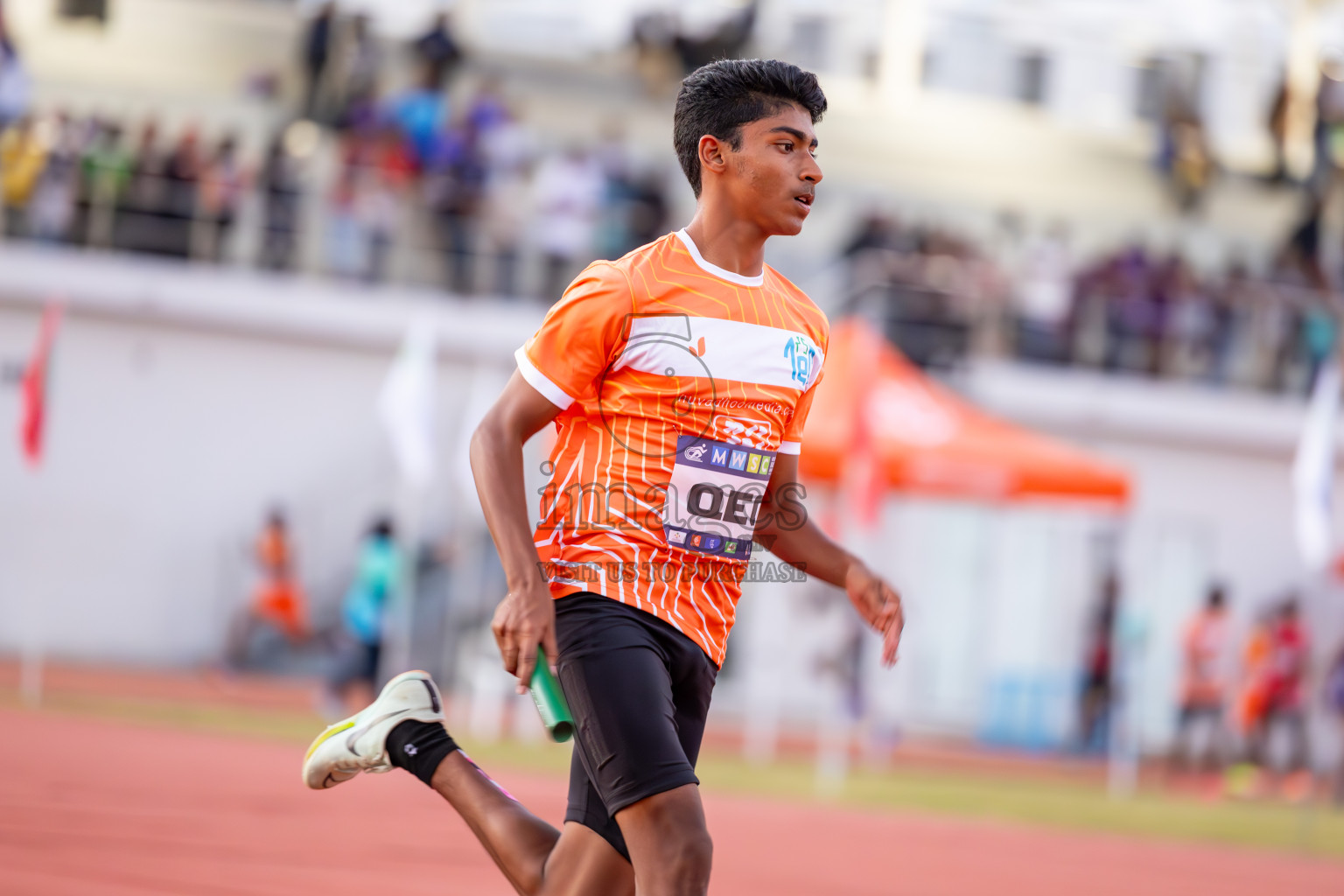 Day 4 of MWSC Interschool Athletics Championships 2024 held in Hulhumale Running Track, Hulhumale, Maldives on Tuesday, 12th November 2024. Photos by: Ismail Thoriq / Images.mv