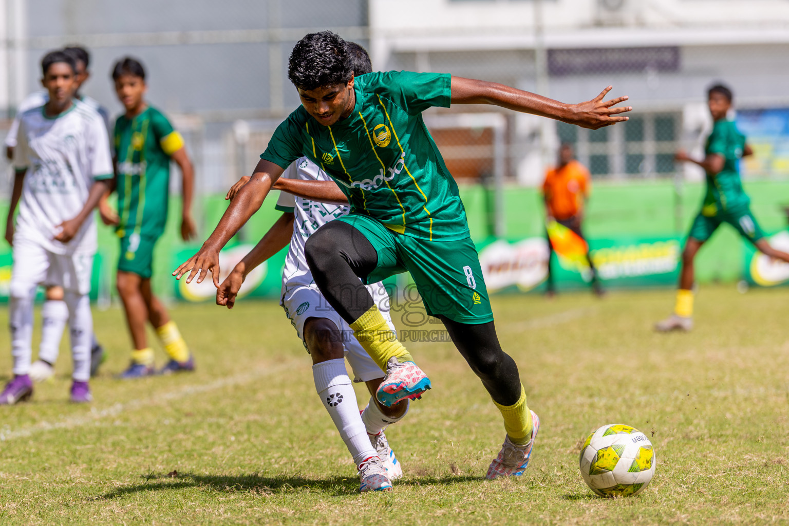 Day 4 of MILO Academy Championship 2025 (U14) was held on Sunday, 2nd November 2025 at Henveiru Football Grounds, Male', Maldives . 
Photos: Ismail Thoriq / images.mv