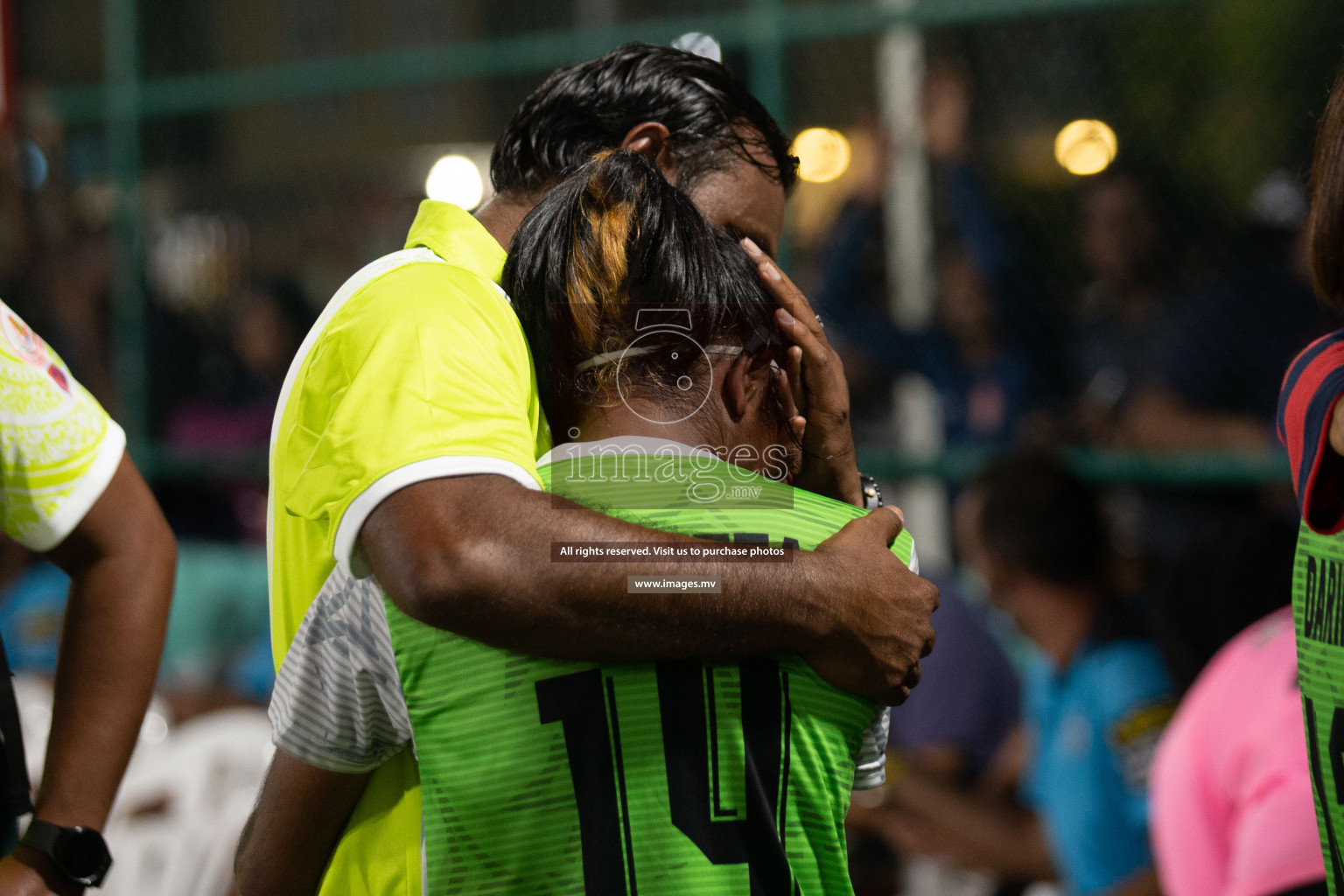 Club WAMCO vs DSC in the Semi Finals of 18/30 Women's Futsal Fiesta 2021 held in Hulhumale, Maldives on 14th December 2021. Photos: Shu Abdul Sattar / images.mv