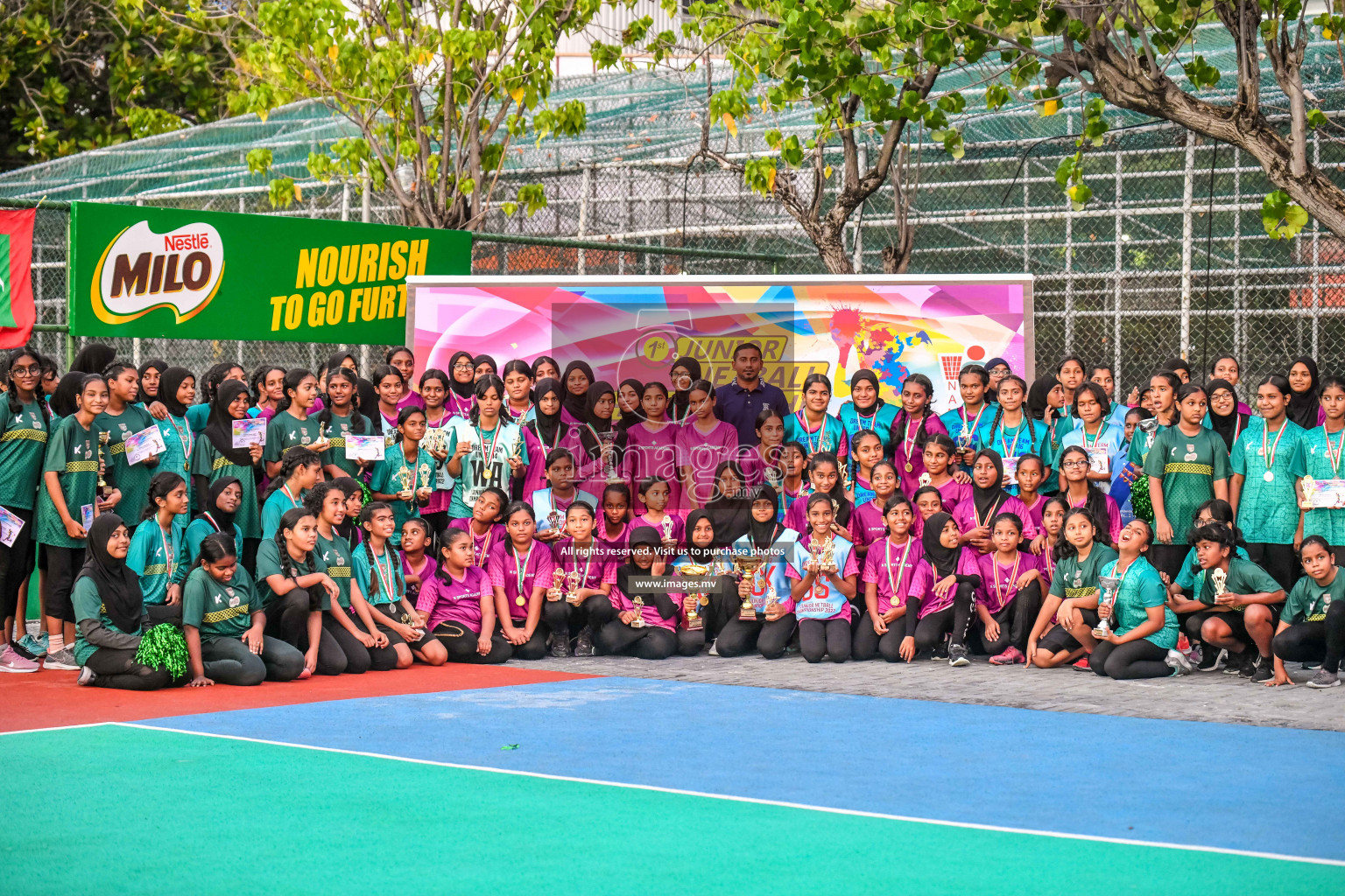 Final of Junior Netball Championship 2022 held in Male', Maldives on 19th March 2022. Photos by Nausham Waheed