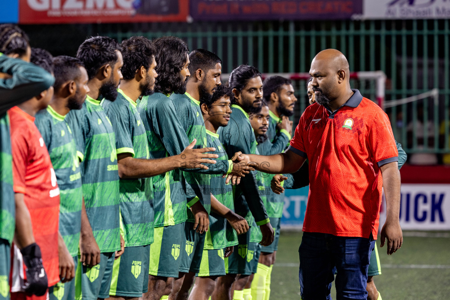 Th. Kinbidhoo VS Th. Dhiyamigili in Day 18 of Golden Futsal Challenge 2025 was held on Wednesday, 22nd January 2025, in Hulhumale', Maldives. Photos: Nausham Waheed / images.mv