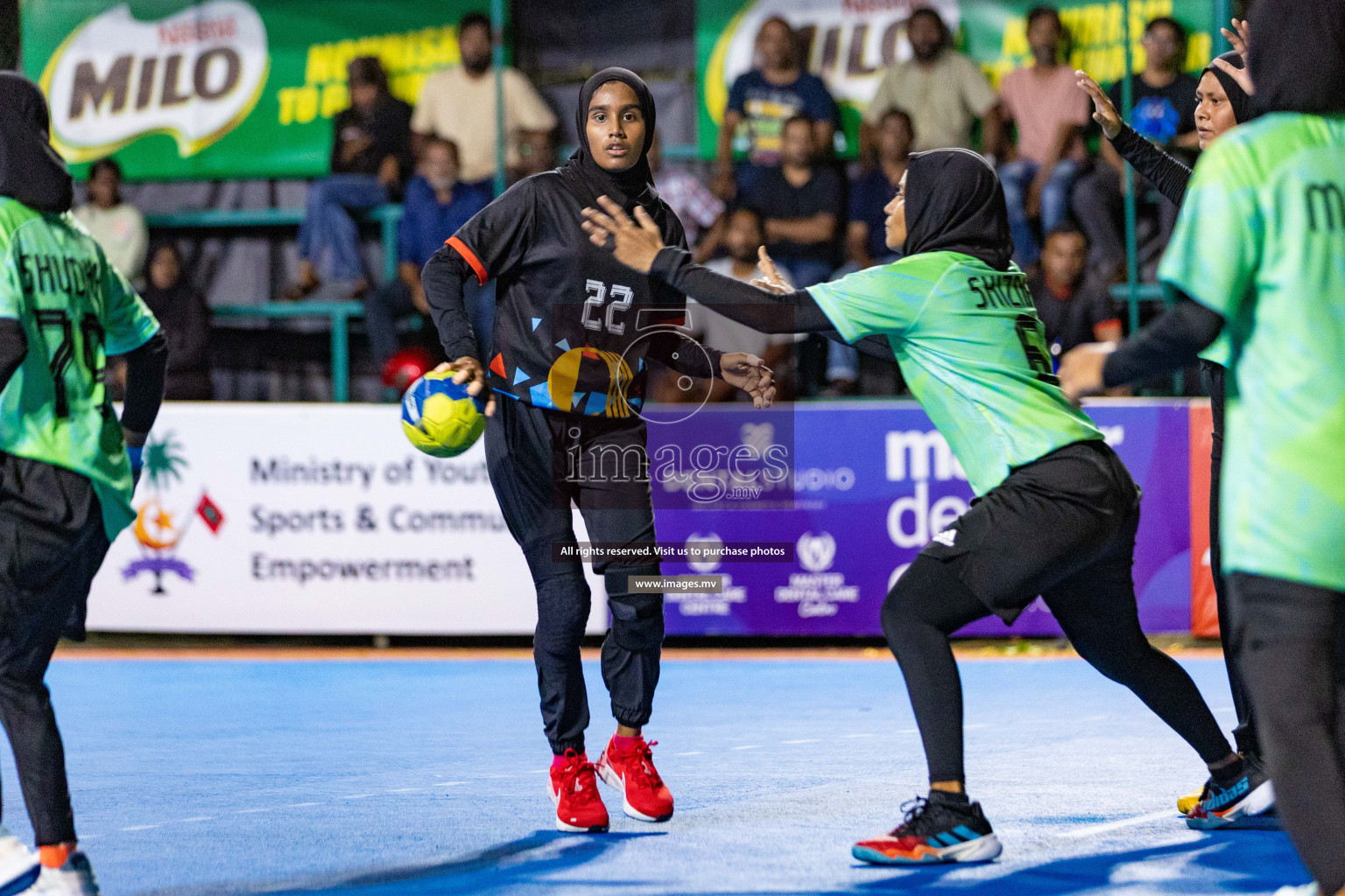 Day 4 of 7th Inter-Office/Company Handball Tournament 2023, held in Handball ground, Male', Maldives on Monday, 18th September 2023 Photos: Nausham Waheed/ Images.mv