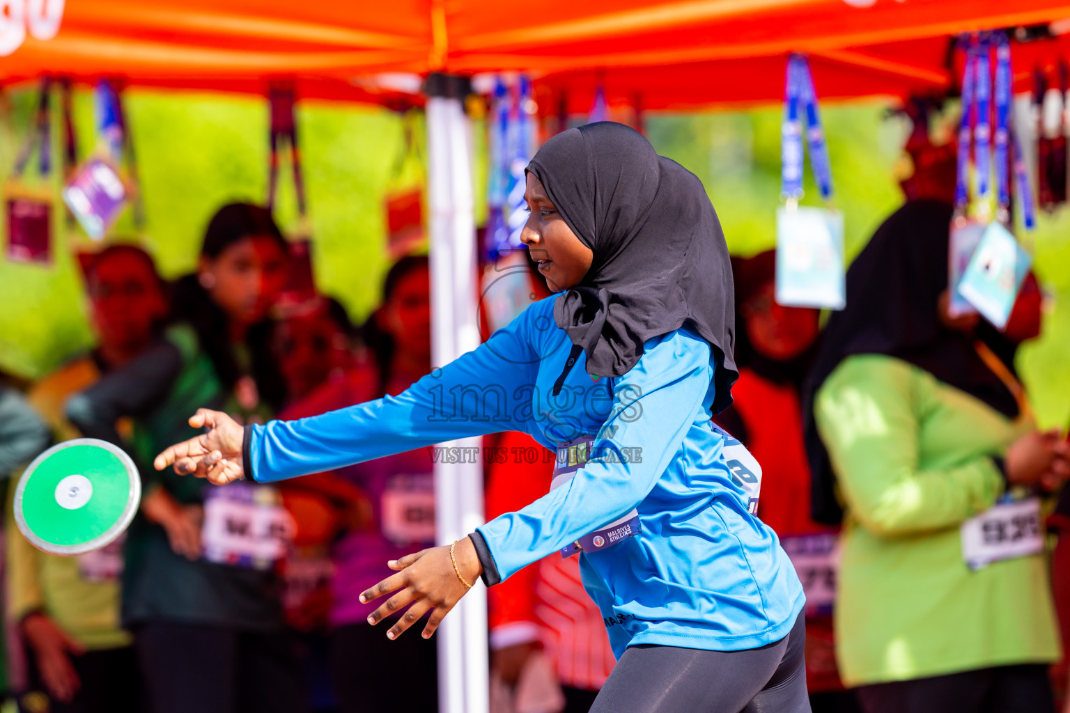 Day 6 of MWSC Interschool Athletics Championships 2024 held in Hulhumale Running Track, Hulhumale, Maldives on Thursday, 14th November 2024. Photos by: Nausham Waheed / Images.mv