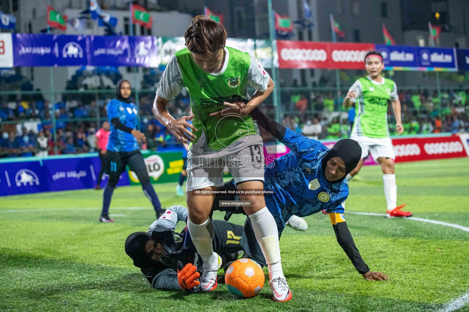 orts Limited vs WAMCO - in the Finals 18/30 Women's Futsal Fiesta 2021 held in Hulhumale, Maldives on 18 December 2021. Photos by Shuu Abdul Sattar