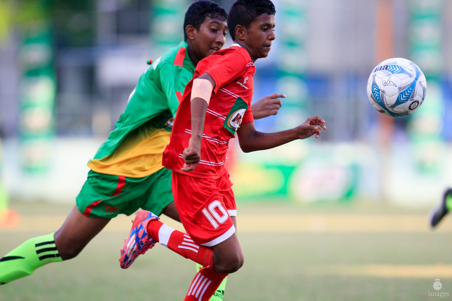 Inter school football finals between Iskandhar School vs Majeedhiyya School in Male', Maldives, Tuesday, March. 22, 2016.(Images.mv Photo/ Mohamed Ahsan).