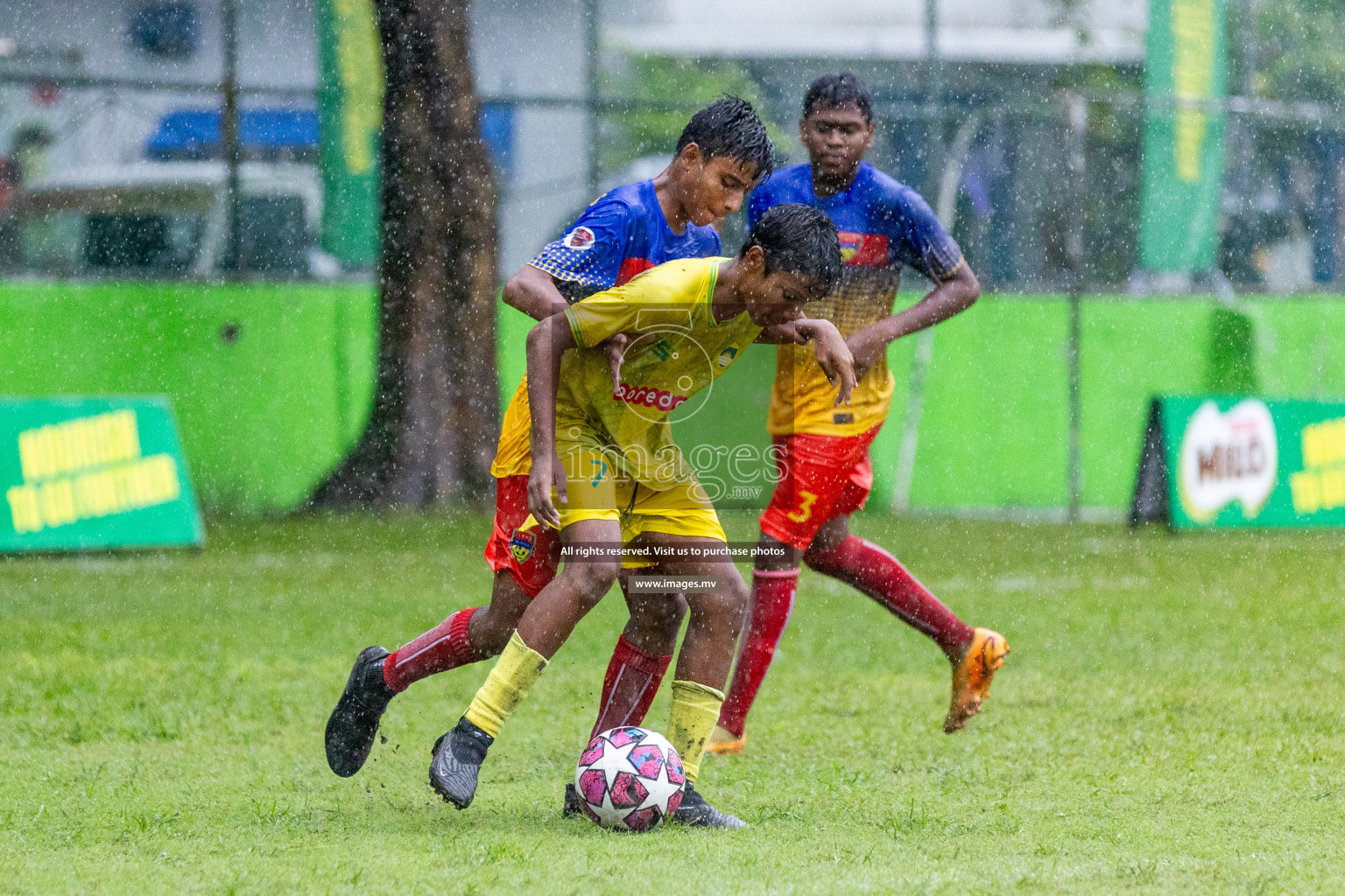 Day 1 of MILO Academy Championship 2023 (u14) was held in Henveyru Stadium Male', Maldives on 3rd November 2023. Photos: Nausham Waheed / images.mv