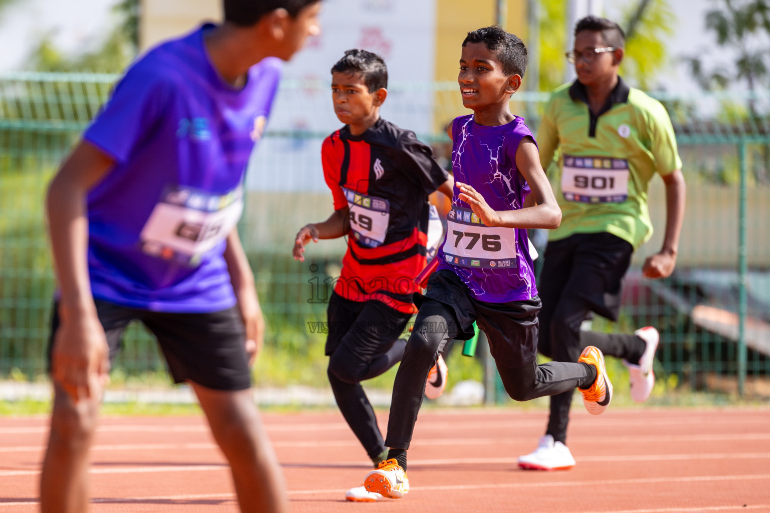 Day 6 of MWSC Interschool Athletics Championships 2024 held in Hulhumale Running Track, Hulhumale, Maldives on Thursday, 14th November 2024. Photos by: Ismail Thoriq / Images.mv