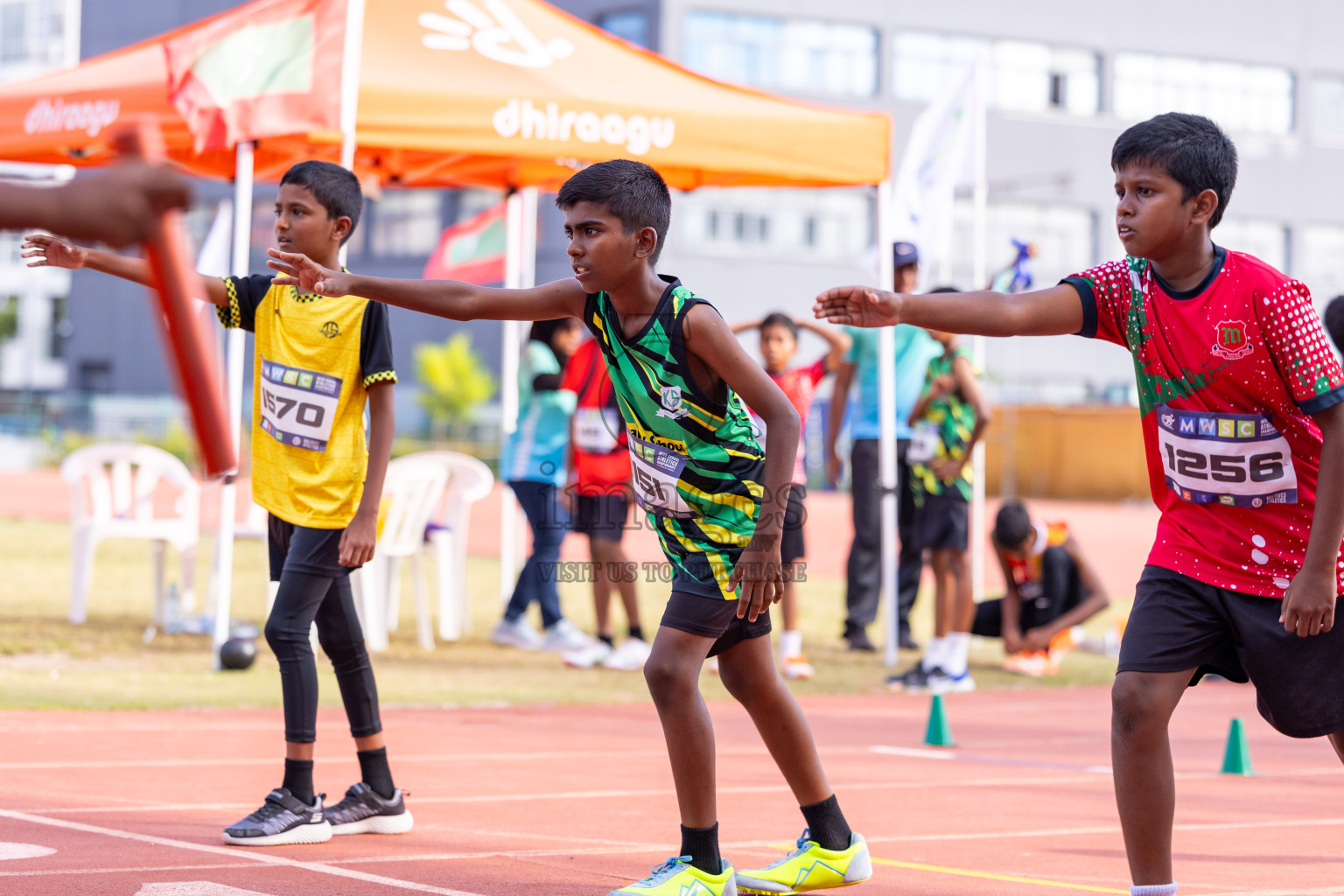 Day 5 of MWSC Interschool Athletics Championships 2024 held in Hulhumale Running Track, Hulhumale, Maldives on Wednesday, 13th November 2024. Photos by: Ismail Thoriq / Images.mv