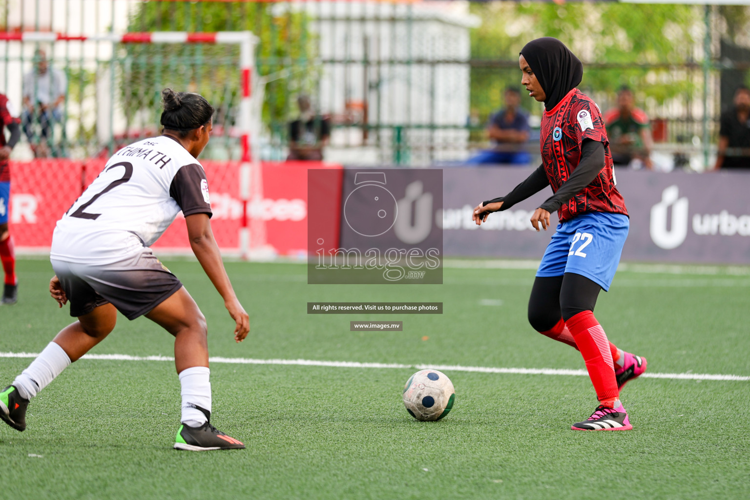 Fenaka vs Police in Eighteen Thirty 2023 held in Hulhumale, Maldives, on Sunday, 03 August 2023. 
Photos: Hassan Simah / images.mv