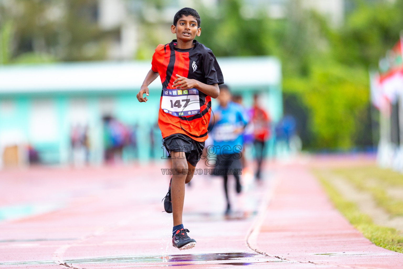 Day 1 of MWSC Interschool Athletics Championships 2024 held in Hulhumale Running Track, Hulhumale, Maldives on Saturday, 9th November 2024. 
Photos by: Ismail Thoriq / images.mv