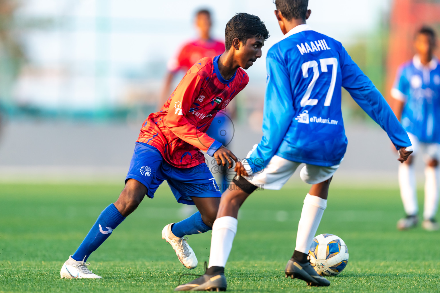 Chester Academy vs Baburu SC from Manadhoo Council Cup 2024 in N Manadhoo Maldives on Tuesday, 20th February 2023. Photos: Nausham Waheed / images.mv