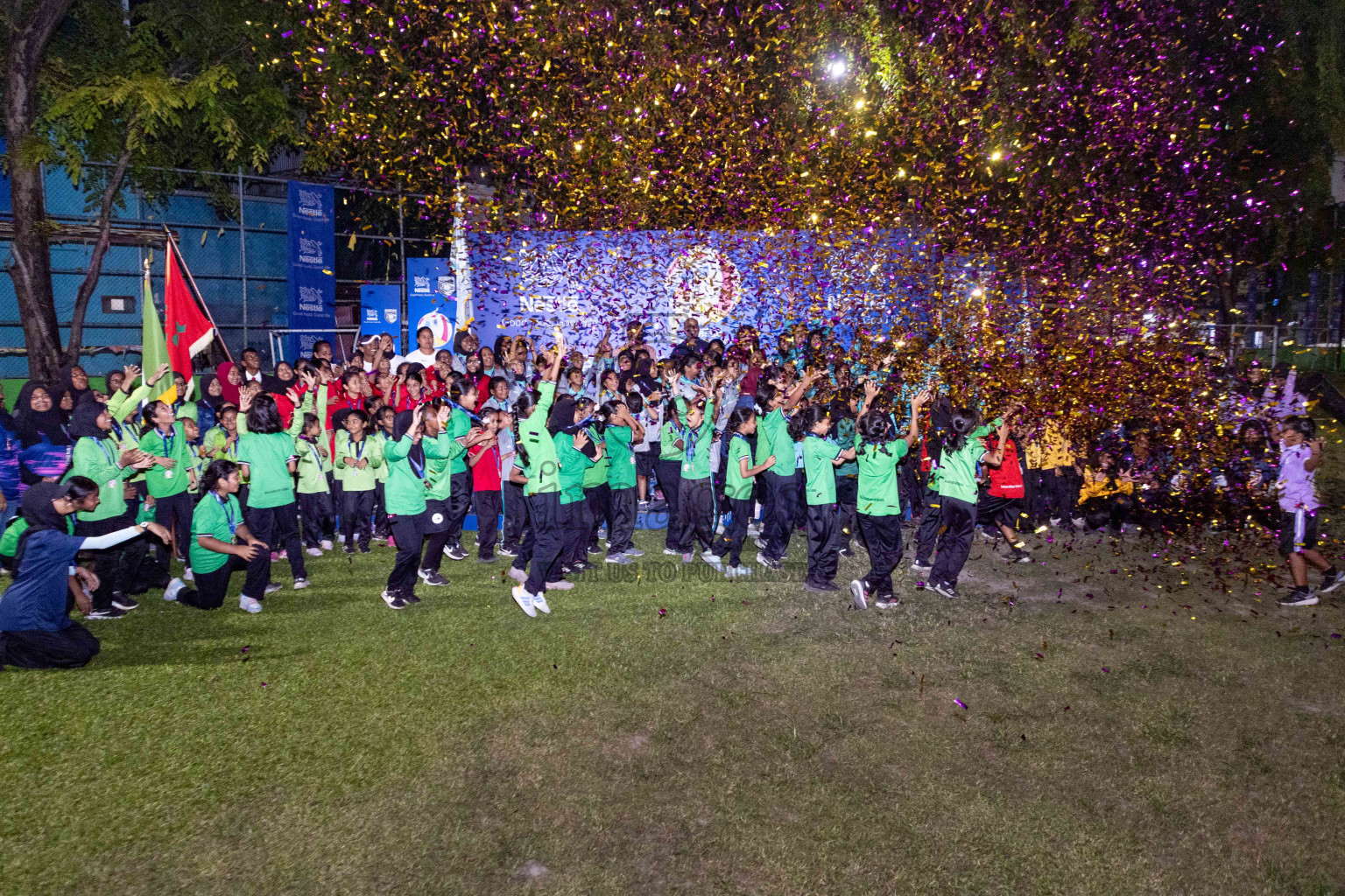 Day 3 of Nestle' Kids Netball Fiesta 2023 held in Henveyru Stadium, Male', Maldives on Saturday, 2nd December 2023. Photos by Nausham Waheed / Images.mv